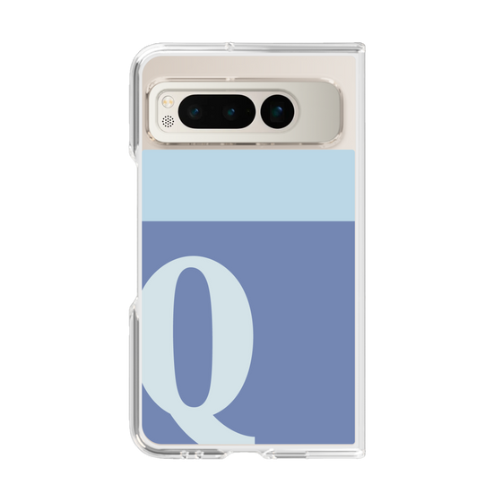 Clear Case［ Original - initial two tone - Q blue ］