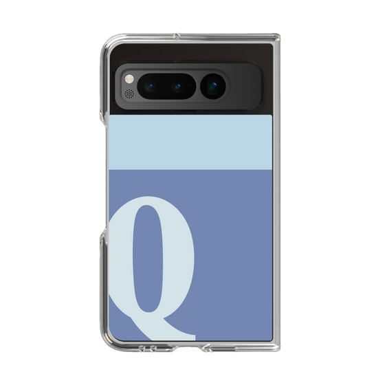 Clear Case［ Original - initial two tone - Q blue ］