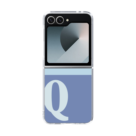 Clear Case［ オリジナル - initial two tone - Q blue ］
