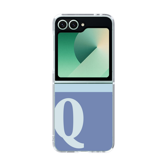 Clear Case［ オリジナル - initial two tone - Q blue ］