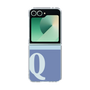 Clear Case［ オリジナル - initial two tone - Q blue ］