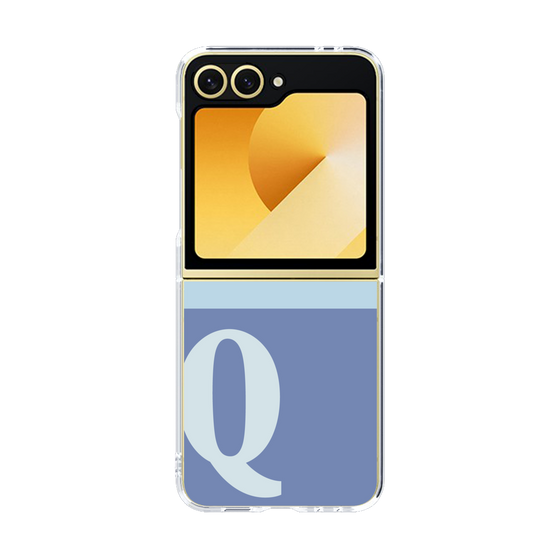 Clear Case［ オリジナル - initial two tone - Q blue ］