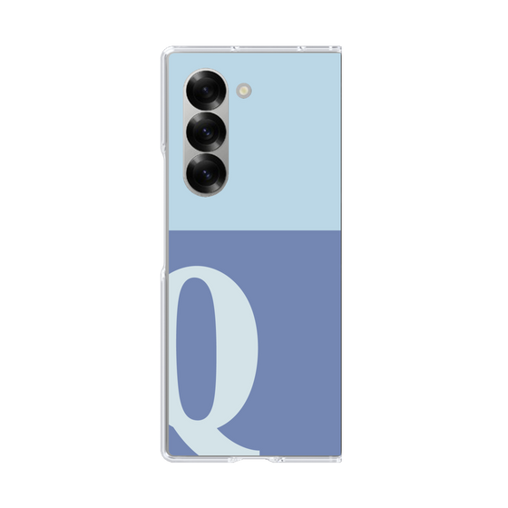 Clear Case［ オリジナル - initial two tone - Q blue ］