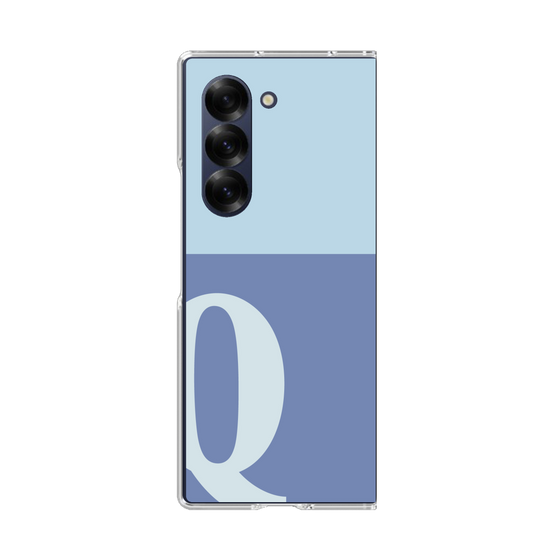 Clear Case［ オリジナル - initial two tone - Q blue ］