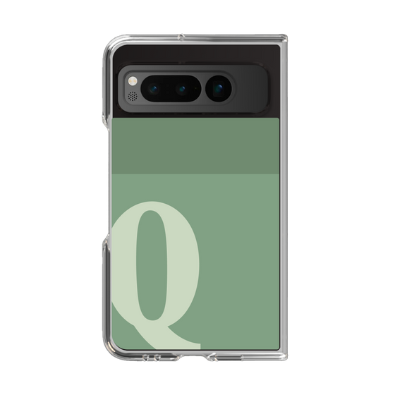Clear Case［ Original - initial two tone - Q green ］