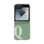 Clear Case［ オリジナル - initial two tone - Q green ］