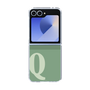 Clear Case［ オリジナル - initial two tone - Q green ］