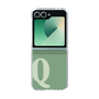 Clear Case［ オリジナル - initial two tone - Q green ］