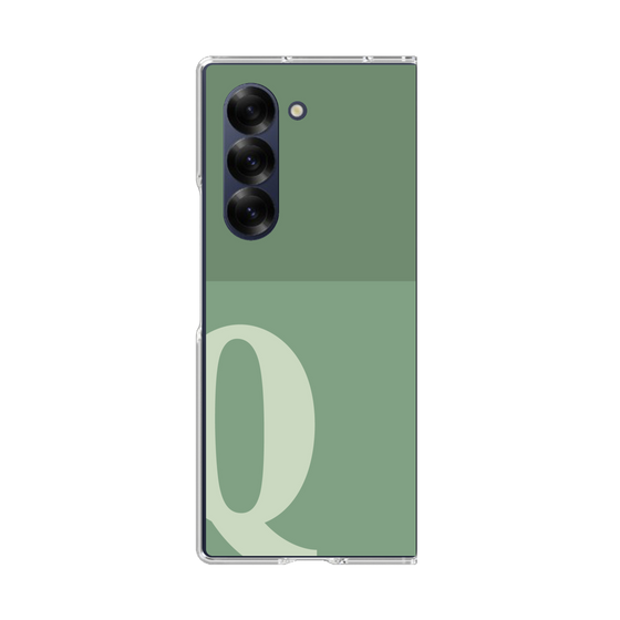 Clear Case［ オリジナル - initial two tone - Q green ］