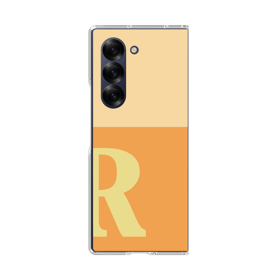 Clear Case［ オリジナル - initial two tone - R orange ］