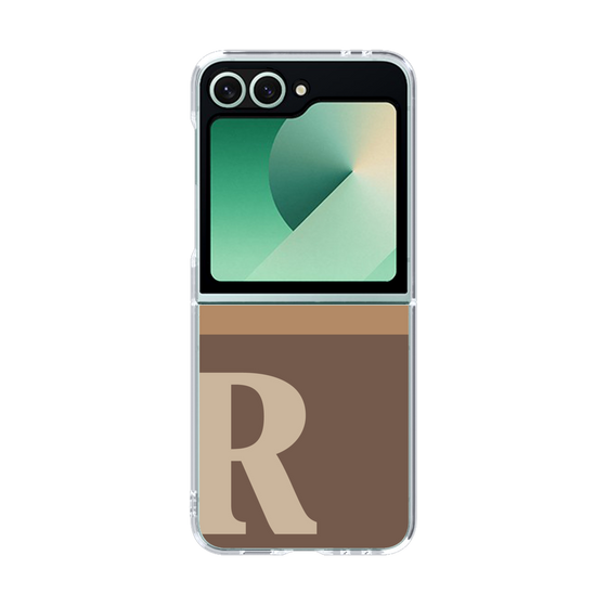 Clear Case［ オリジナル - initial two tone - R brown ］