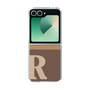 Clear Case［ オリジナル - initial two tone - R brown ］