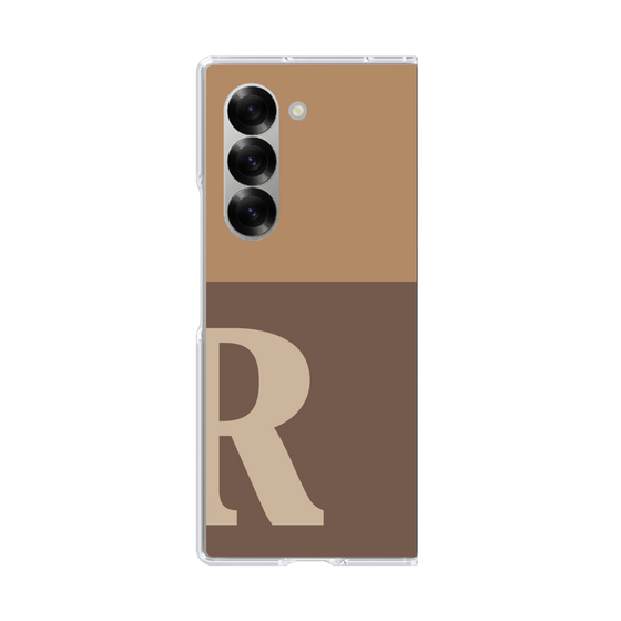 Clear Case［ オリジナル - initial two tone - R brown ］