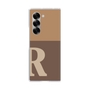 Clear Case［ オリジナル - initial two tone - R brown ］
