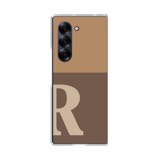 Clear Case［ オリジナル - initial two tone - R brown ］