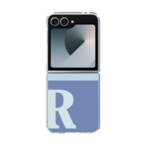 Clear Case［ オリジナル - initial two tone - R blue ］