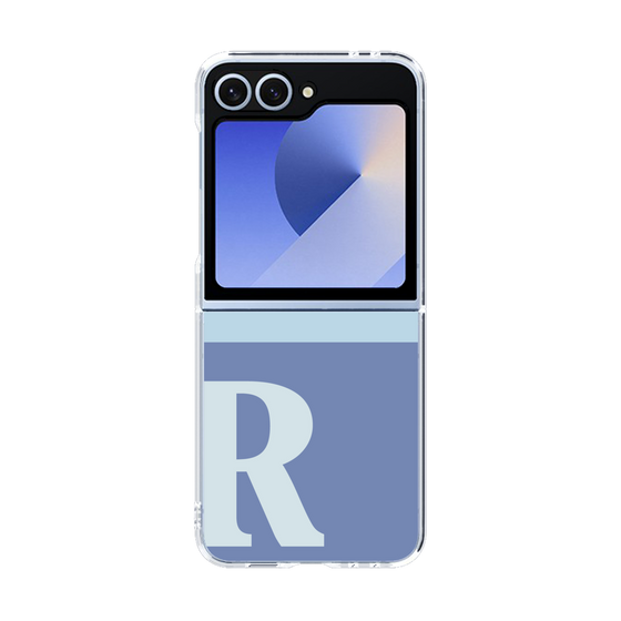 Clear Case［ オリジナル - initial two tone - R blue ］