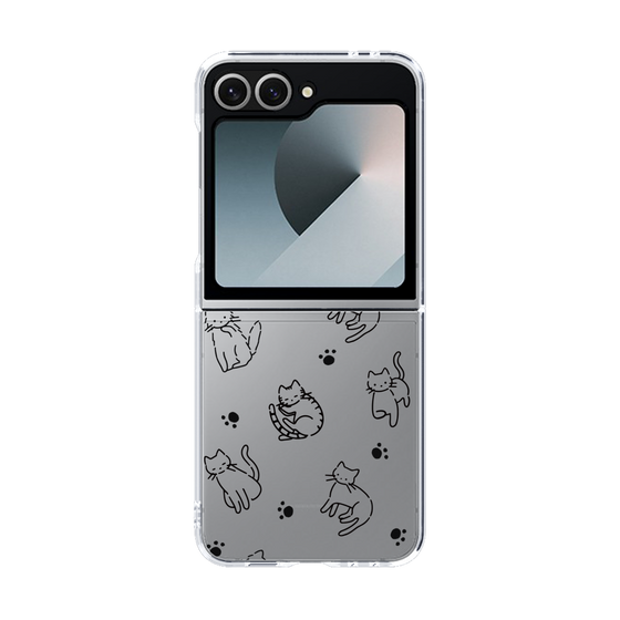 Clear Case［ オリジナル - CASEPLAYネコ総柄 - black ］