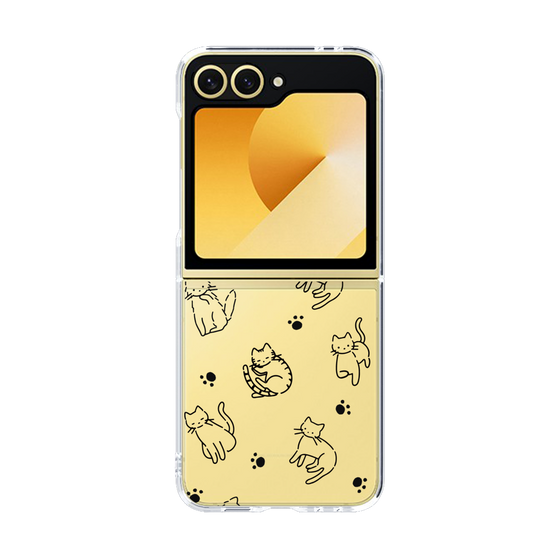 Clear Case［ オリジナル - CASEPLAYネコ総柄 - black ］