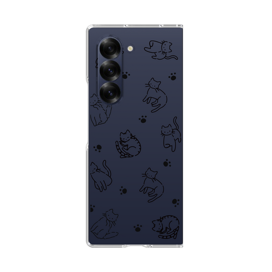 Clear Case［ オリジナル - CASEPLAYネコ総柄 - black ］