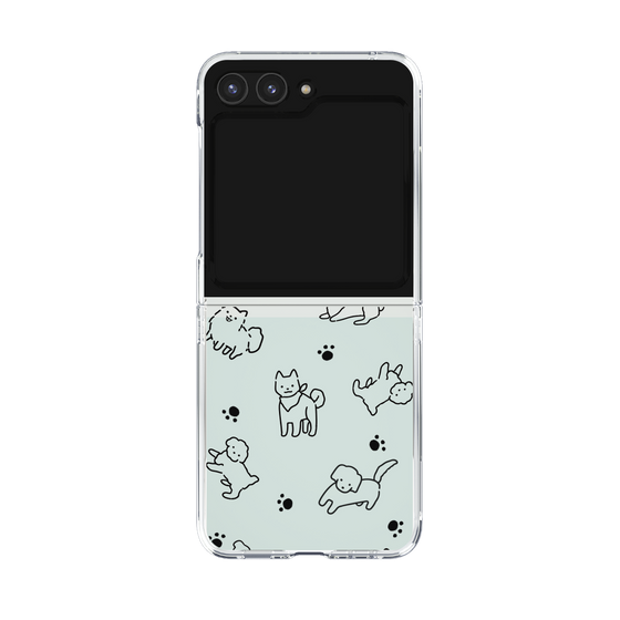 Clear Case［ Original - CASEPLAY Dog All-over Pattern - black ］