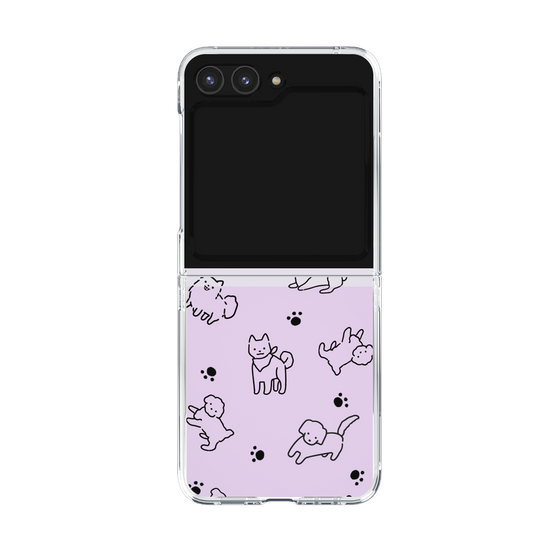 Clear Case［ Original - CASEPLAY Dog All-over Pattern - black ］