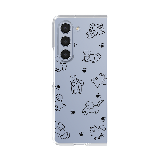 Clear Case［ Original - CASEPLAY Dog All-over Pattern - black ］