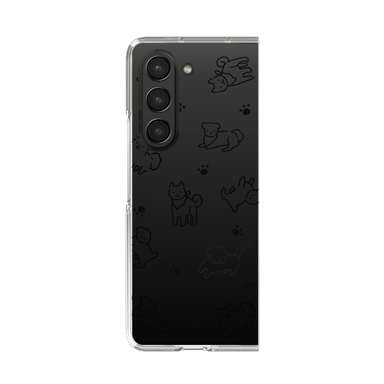 Clear Case［ Original - CASEPLAY Dog All-over Pattern - black ］