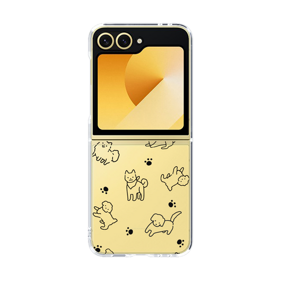 Clear Case［ オリジナル - CASEPLAYイヌ総柄 - black ］
