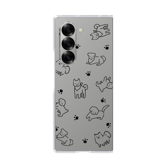 Clear Case［ オリジナル - CASEPLAYイヌ総柄 - black ］