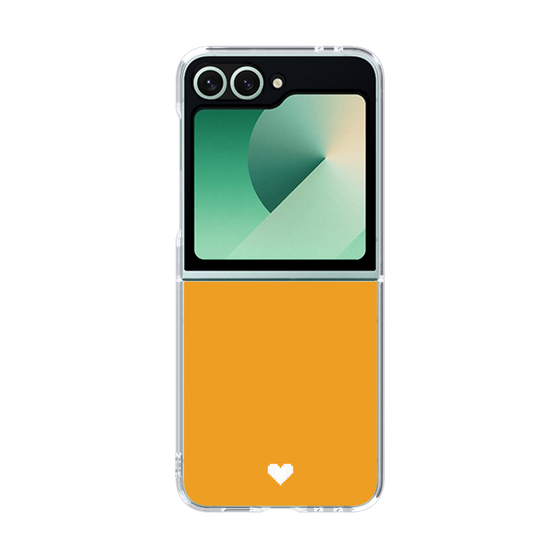 Clear Case［ オリジナル - 推し色ハート - Orange ］