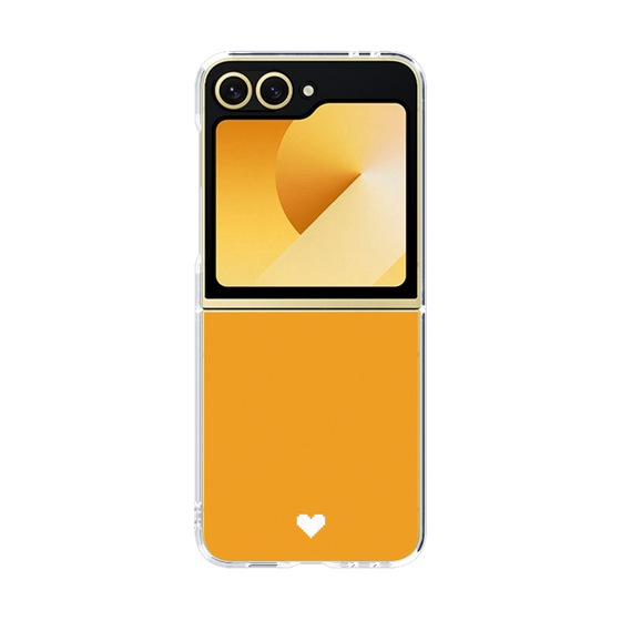 Clear Case［ オリジナル - 推し色ハート - Orange ］