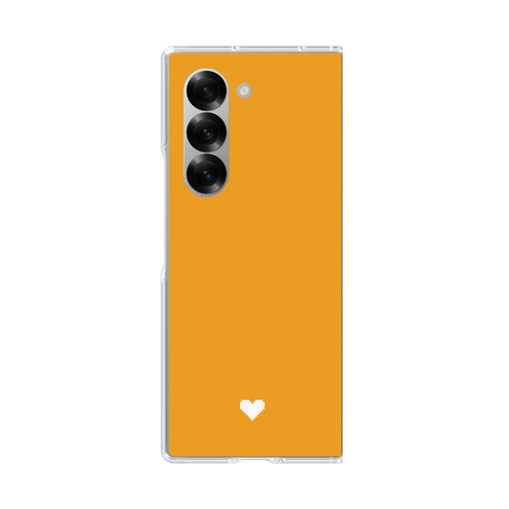 Clear Case［ オリジナル - 推し色ハート - Orange ］