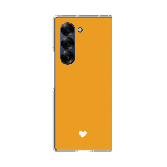 Clear Case［ オリジナル - 推し色ハート - Orange ］
