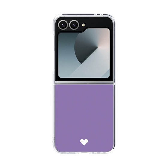 Clear Case［ オリジナル - 推し色ハート - Purple ］