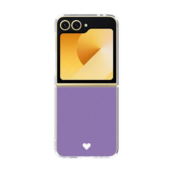 Clear Case［ オリジナル - 推し色ハート - Purple ］