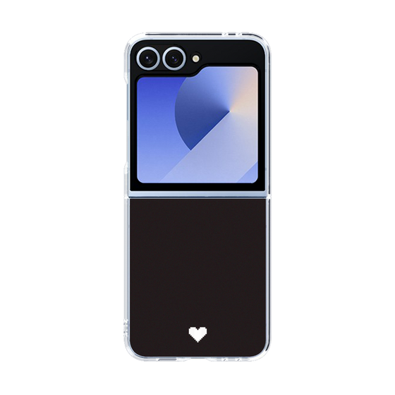 Clear Case［ オリジナル - 推し色ハート - ブラック ］