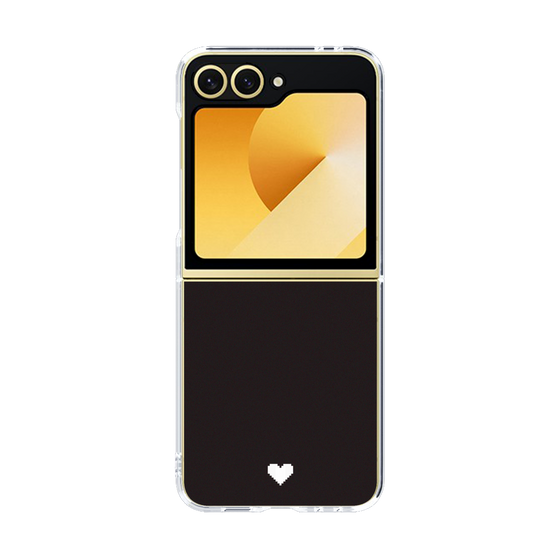 Clear Case［ オリジナル - 推し色ハート - ブラック ］