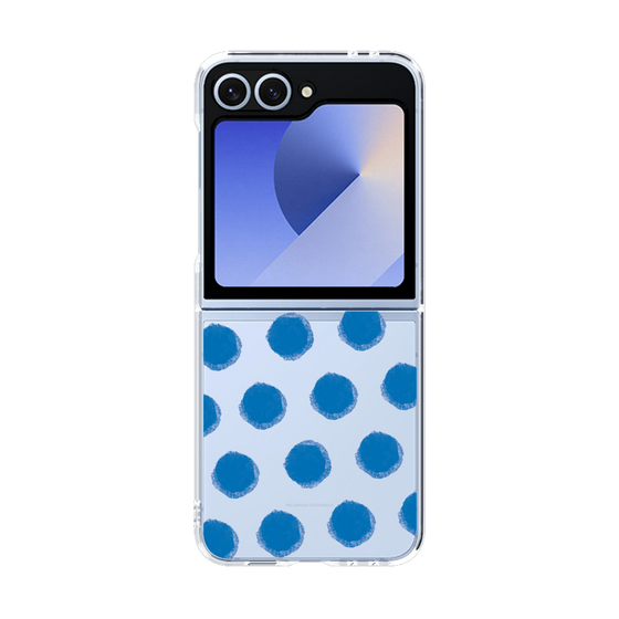 Clear Case［ オリジナル - 推し色水玉 - Blue ］