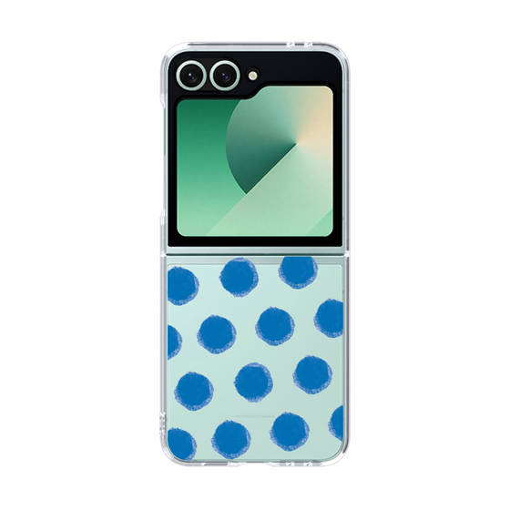 Clear Case［ オリジナル - 推し色水玉 - Blue ］