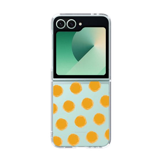 Clear Case［ オリジナル - 推し色水玉 - Orange ］