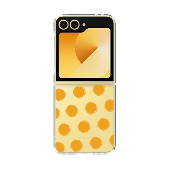 Clear Case［ オリジナル - 推し色水玉 - Orange ］