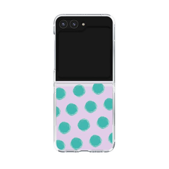 Clear Case［ Original - Favorite Color Polka Dots - Green ］