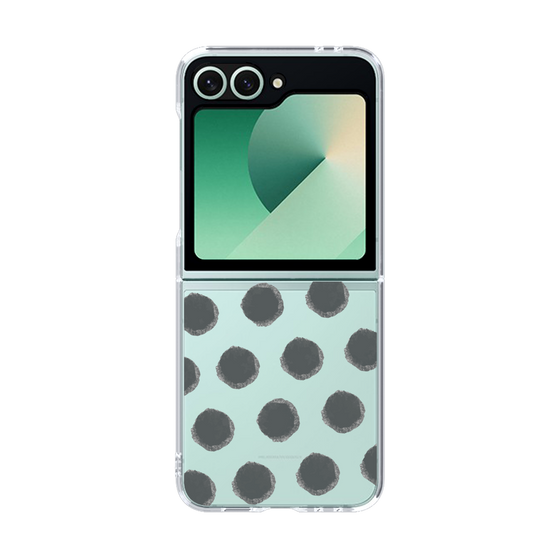 Clear Case［ オリジナル - 推し色水玉 - ブラック ］