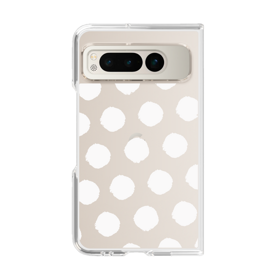 Clear Case［ Original - Favorite Color Polka Dots - White ］