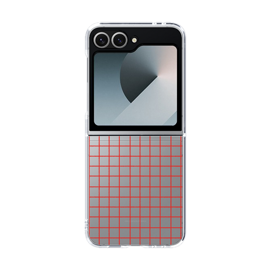 Clear Case［ オリジナル - 推し色チェック - レッド ］