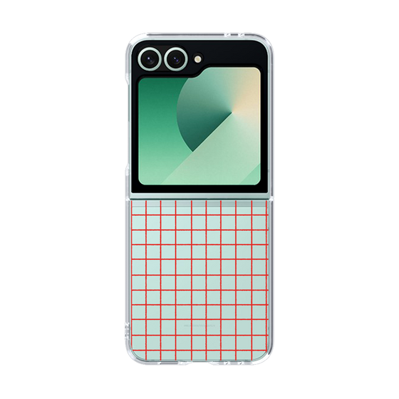 Clear Case［ オリジナル - 推し色チェック - レッド ］