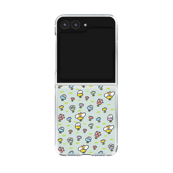 Clear Case［ Mokumoku-chan - Flower - All-over Pattern ］