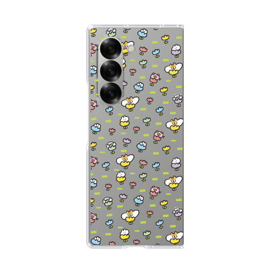 Clear Case［ Mokumoku-chan - Flower - All-over Pattern ］