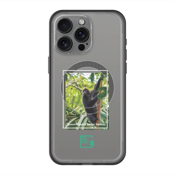 Slim Protection Premium Case with MagSafe［ Green Future Project - Brown-headed Spider Monkey ］